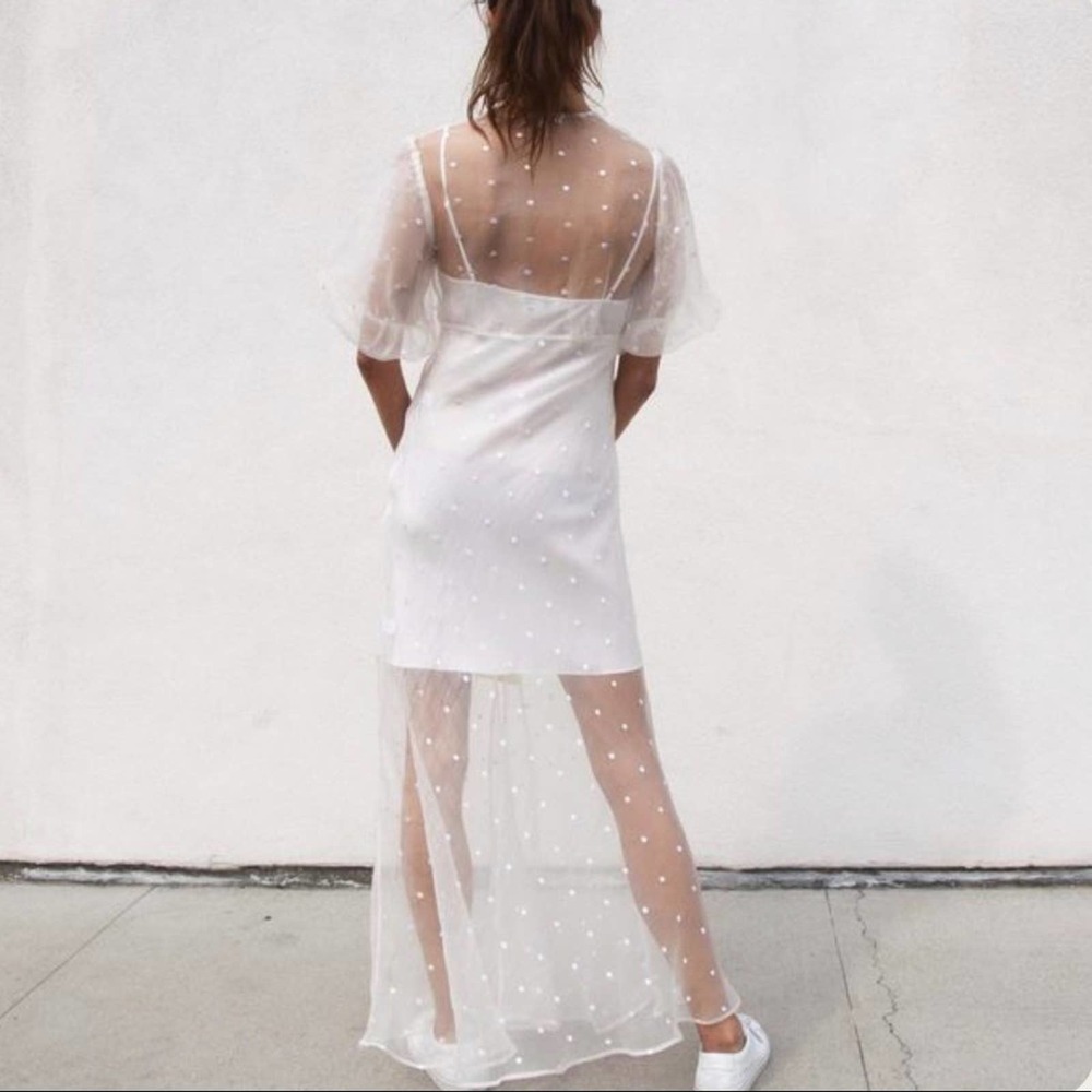 Olivia Von Halle Delphine Sheer Dress - Picture 5 of 15